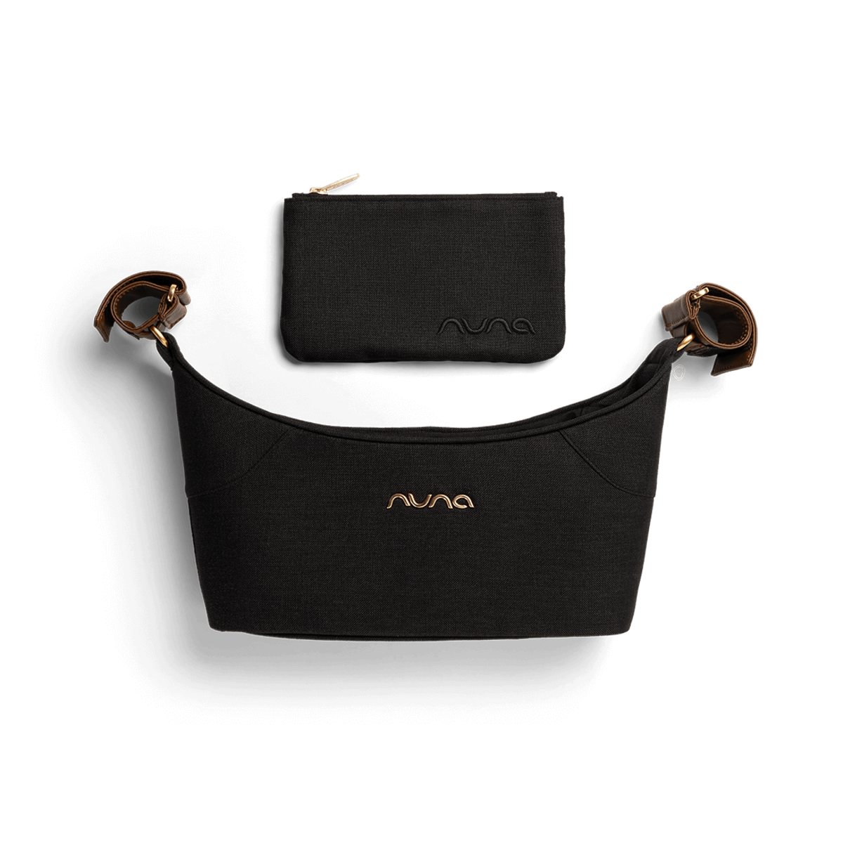 Nuna Stroller Organizer Bag, Front View, Caviar