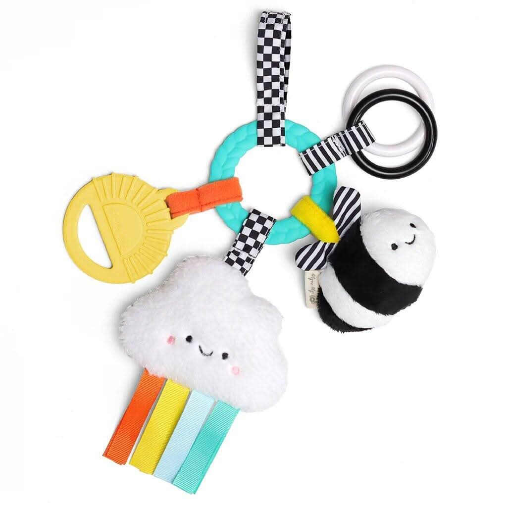 Itzy Ritzy Bitzy Busy Ring Teething Activity Toy, High Contrast-main  - ANB Baby