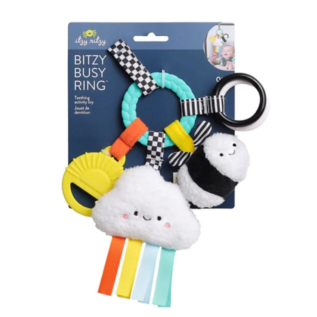 Itzy Ritzy Bitzy Busy Ring Teething Activity Toy, High Contrast_7  - ANB Baby