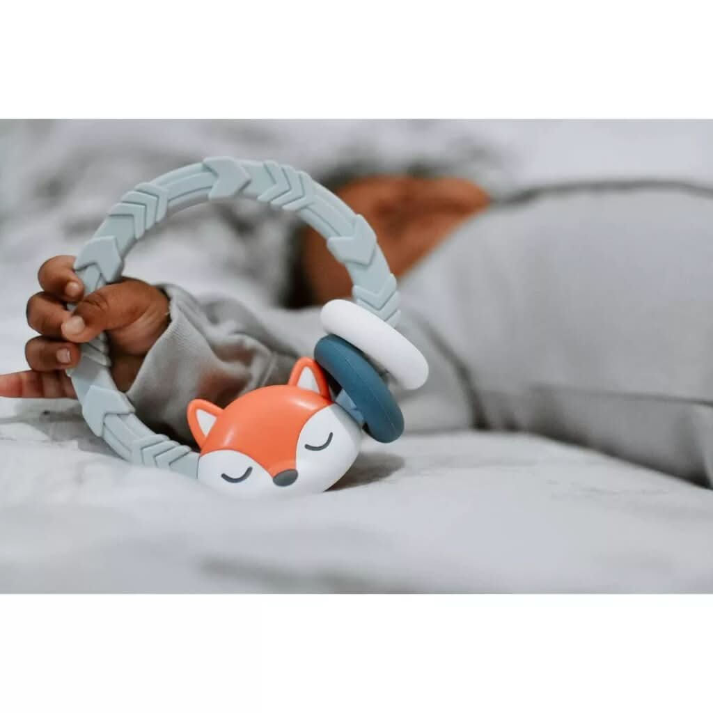 Itzy Ritzy Silicone Teether with Rattle Fox_1-ANB Baby