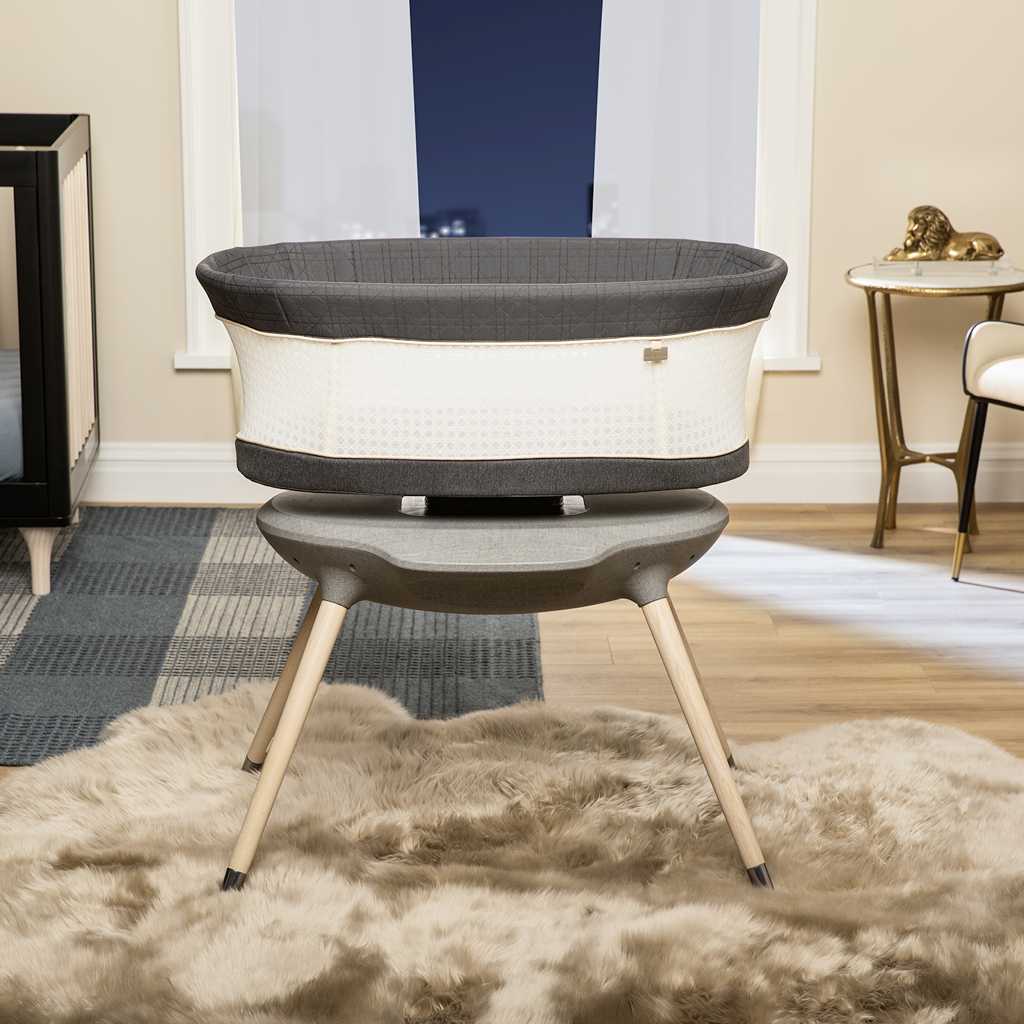 Maxi-Cosi Starling Smart Bassinet-Onyx Heritage-Lifestyle view - ANB BABY