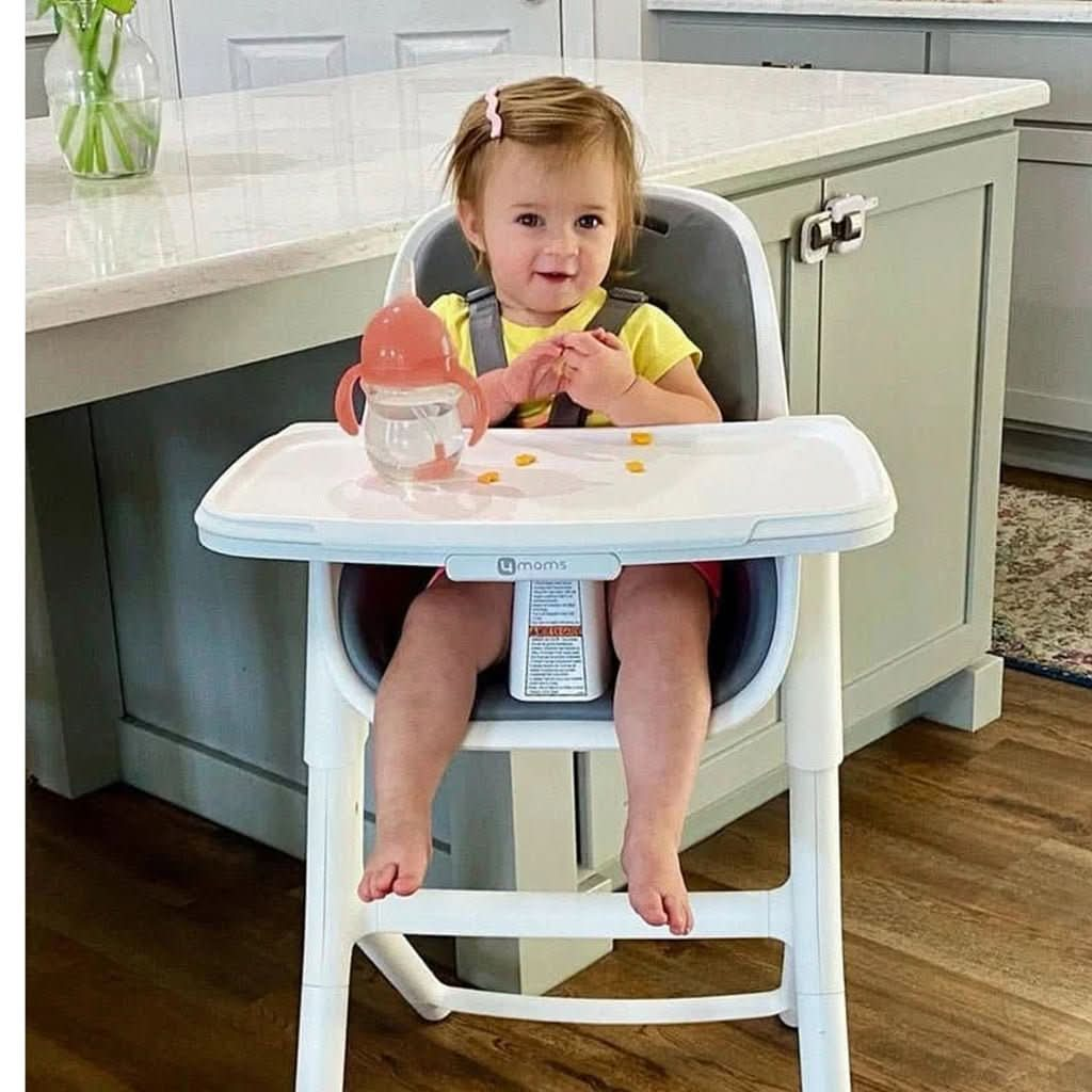 4moms Connect High Chair with Magnetic Guide Tray, White / Grey, ANB BABY