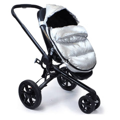 7 AM Enfant GlacierPOD Footmuff, Glacier/Black Plush, ANB BABY