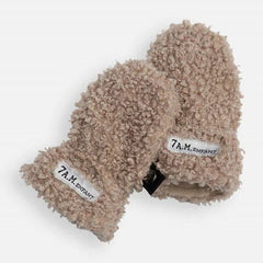 7 A.M. Enfant The Cub Mitten & Hat Set, Oatmeal Teddy, ANB BABY