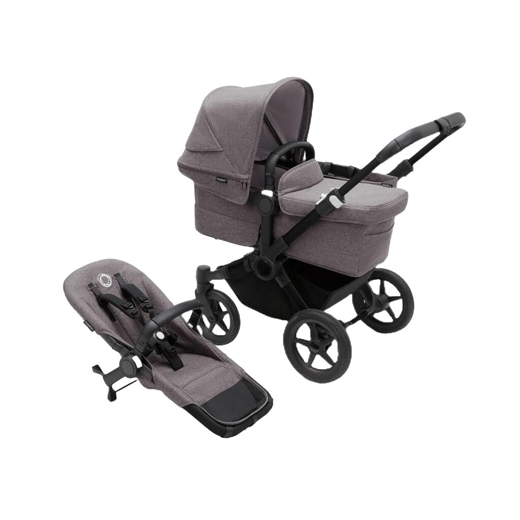 Bugaboo-Donkey-5-Mono-Complete-Stroller,-Black-Grey-Melange-Grey-Melange,-Main - ANB Baby