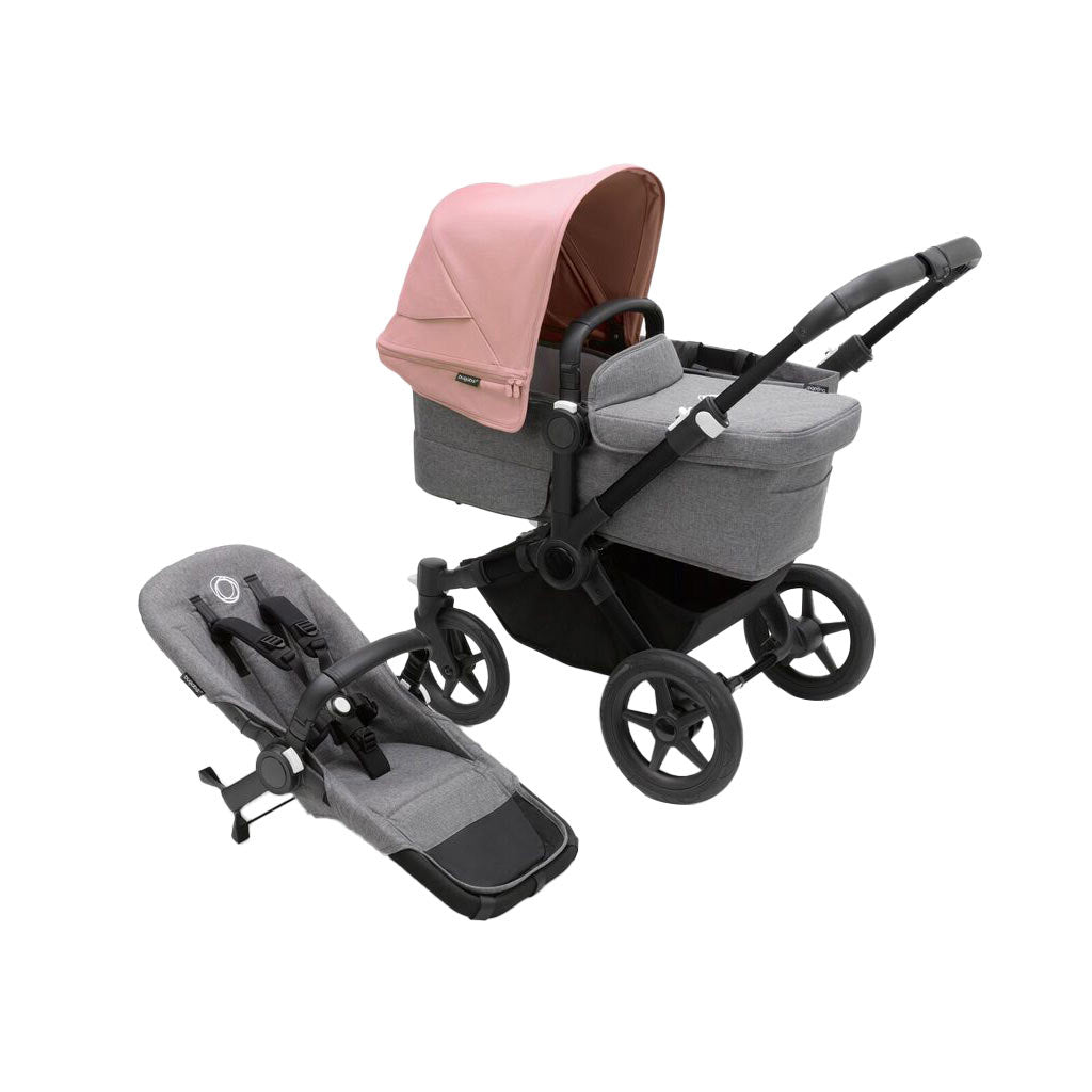 Bugaboo-Donkey-5-Mono-Complete-Stroller,-Black-Grey-Melange-Morning-Pink,-Main-copy - ANB Baby