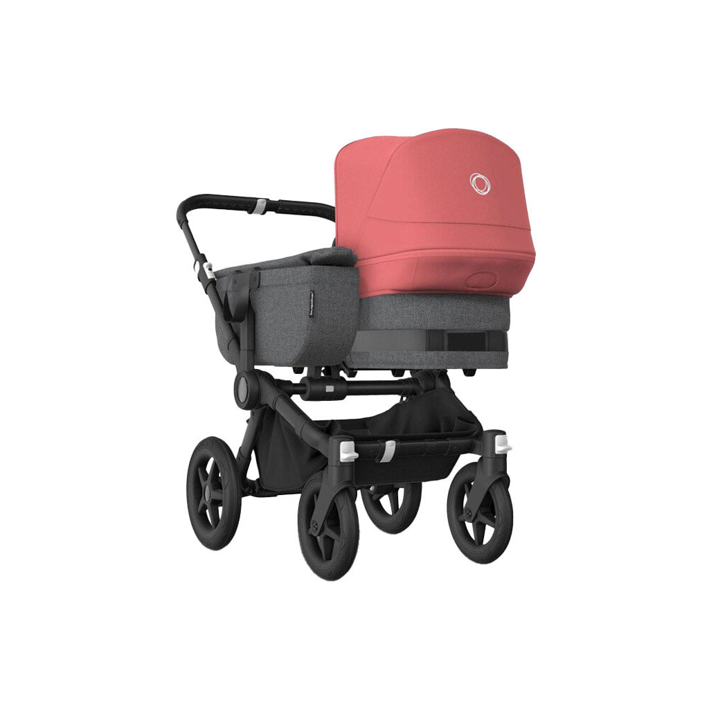 Bugaboo-Donkey-5-Mono-Complete-Stroller,-Black-Grey-Melange-Sunrise-Red,-Main - ANB Baby