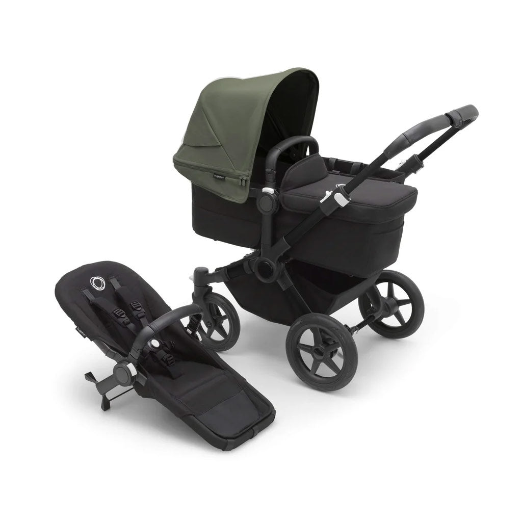 Bugaboo-Donkey-5-Mono-Complete-Stroller_-Black-Midnight-Black-Forest-Green - ANB Baby