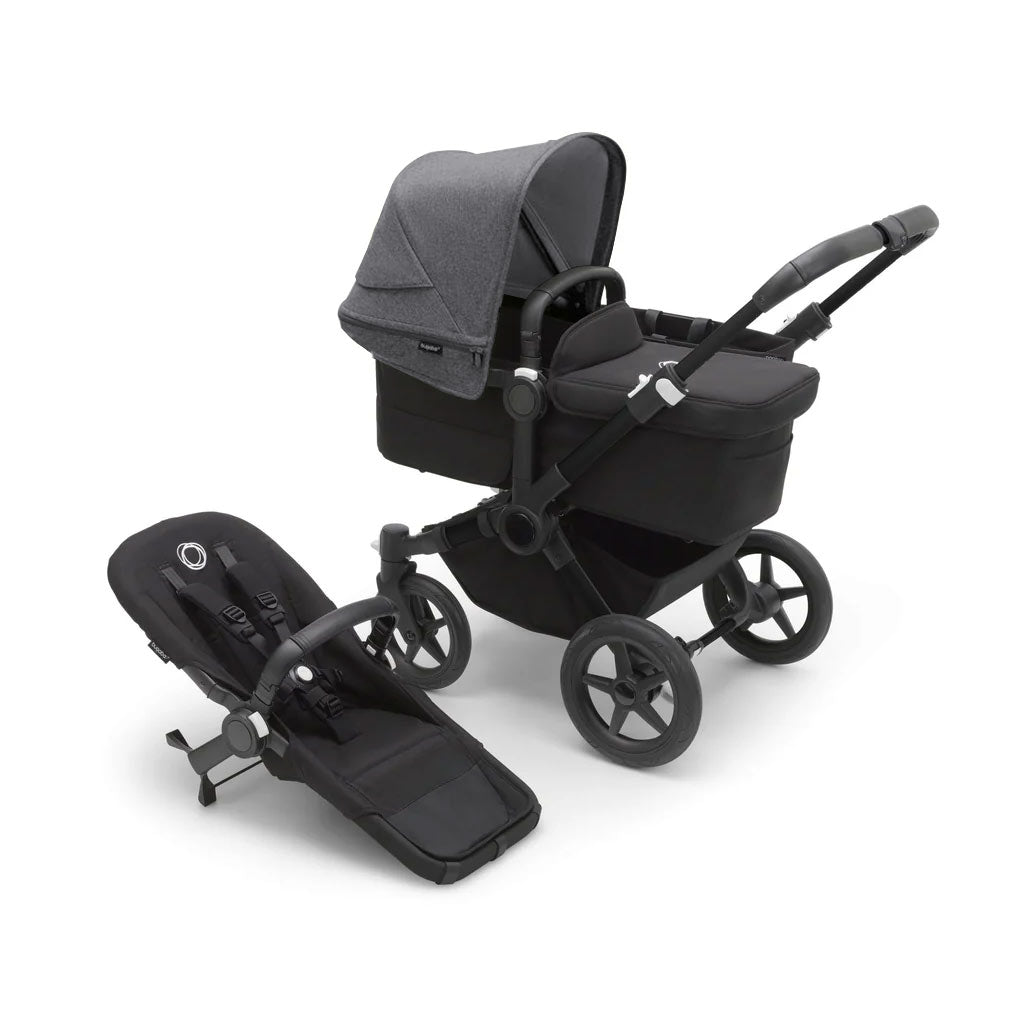 Bugaboo-Donkey-5-Mono-Complete-Stroller_-Black-Midnight-Black-Grey-Melange - ANB Baby