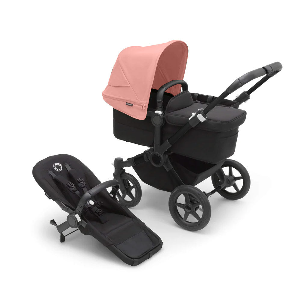 Bugaboo-Donkey-5-Mono-Complete-Stroller_-Black-Midnight-Black-Morning-Pink - ANB Baby