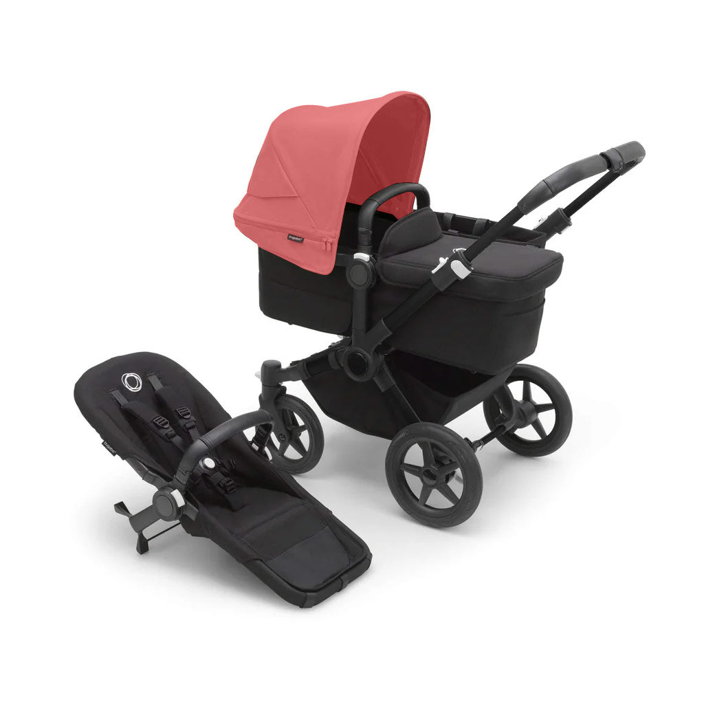 Bugaboo-Donkey-5-Mono-Complete-Stroller_-Black-Midnight-Black-Sunrise-Red - ANB Baby