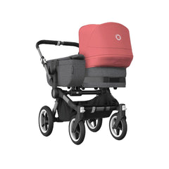 Bugaboo-Donkey-5-Mono-Complete-Stroller,-Graphite-Grey-Melange-Sunrise-Red,-Main - ANB Baby