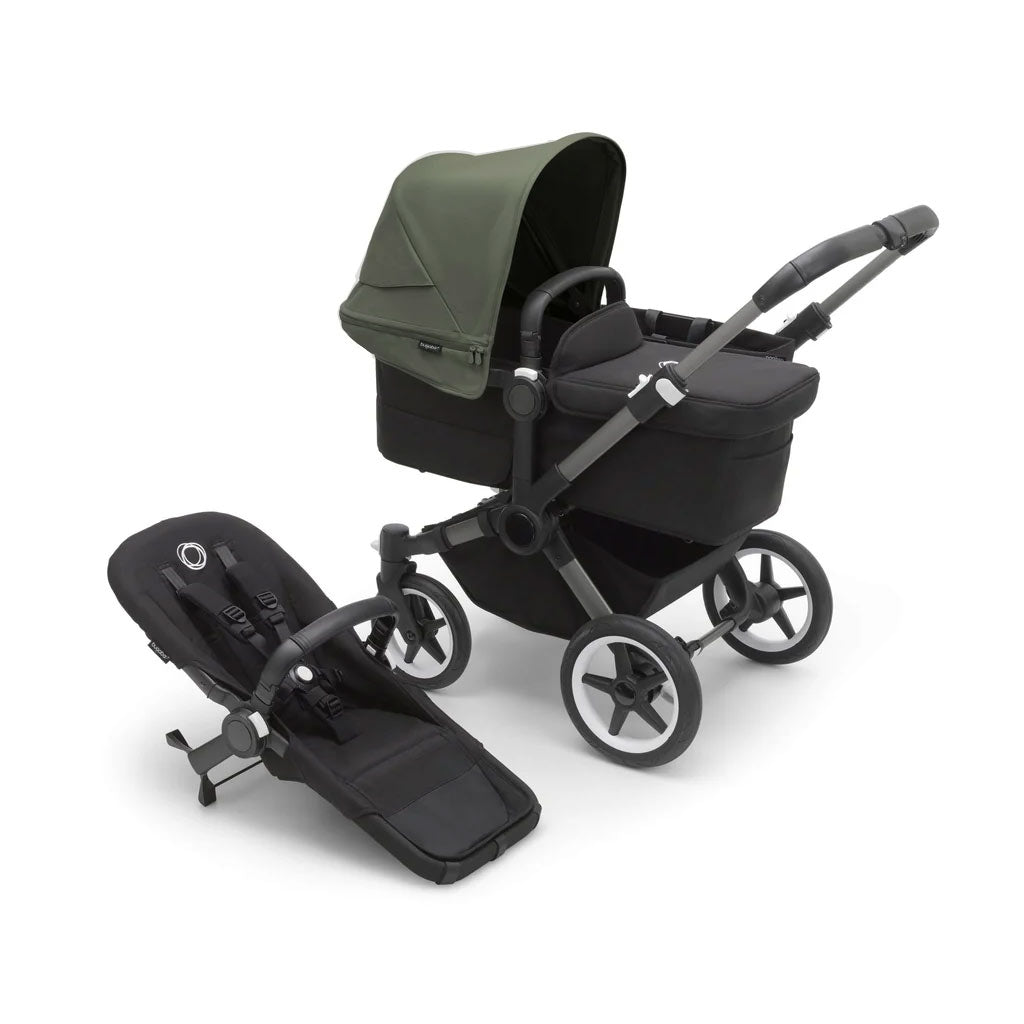 Bugaboo-Donkey-5-Mono-Complete-Stroller_-Graphite-Midnight-Black-Forest-Green - ANB Baby