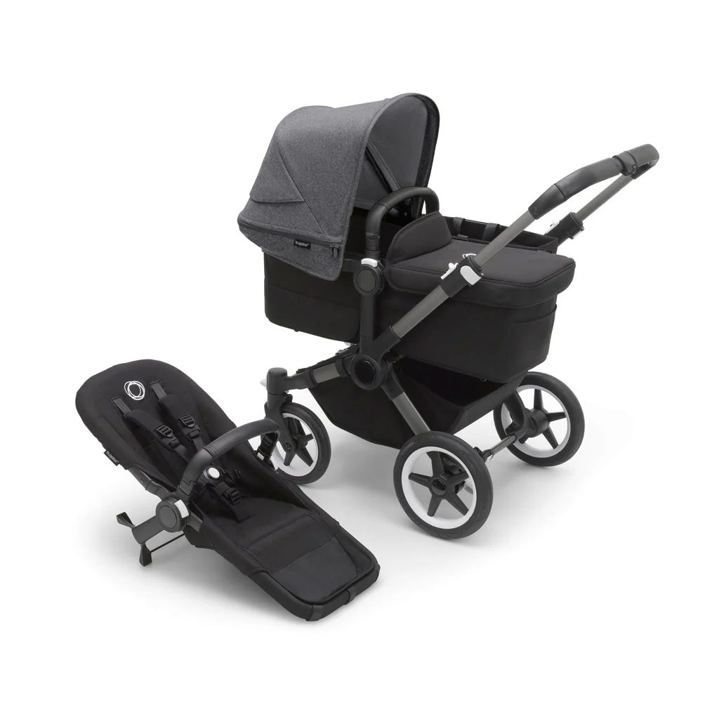 Bugaboo-Donkey-5-Mono-Complete-Stroller_-Graphite-Midnight-Black-Grey-Melange - ANB Baby