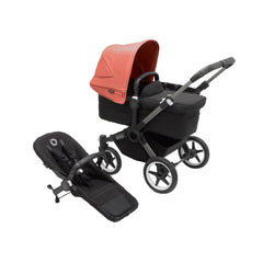 Bugaboo-Donkey-5-Mono-Complete-Stroller,-Graphite-Midnight-Black-Sunrise-Red,-Main - ANB Baby