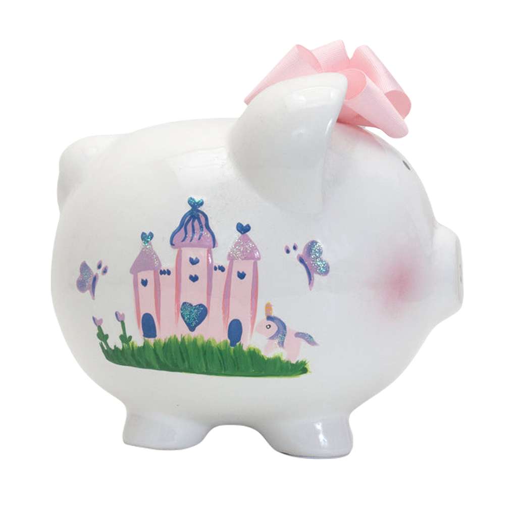 Child To Cherish Princess Castle Piggy Bank, Right side - ANB BABY