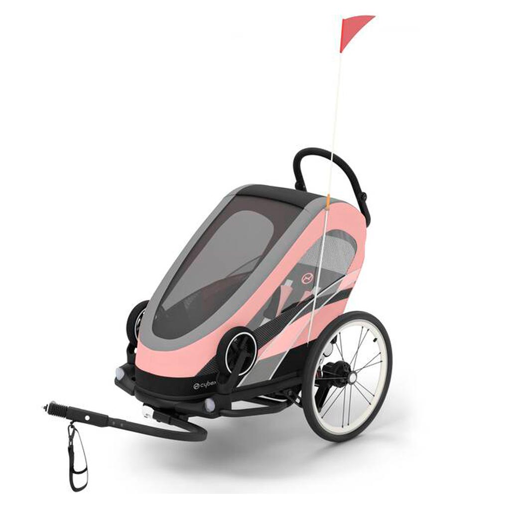 Cybex-Zeno-Bike-Trailer_- Silverpink - ANB BABY