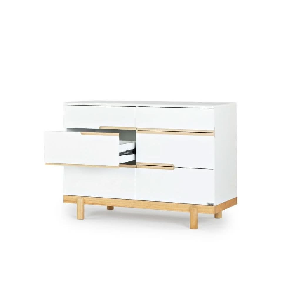 DaDaDa Bliss 6-Drawer Dresser, White Natural, Feature 2- ANB Baby