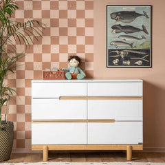 DaDaDa Bliss 6-Drawer Dresser, White Natural, Lifestyle 2- ANB Baby