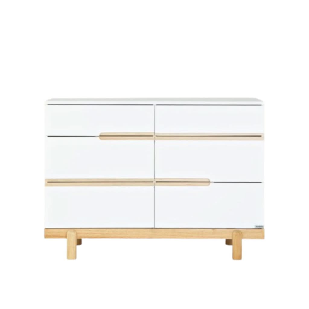 DaDaDa Bliss 6-Drawer Dresser, White Natural, Main - ANB Baby