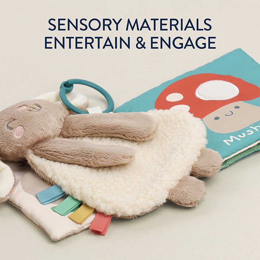 Itzy Ritzy Learn & Snuggle Gift Set, Bunny, usages - ANB BABY