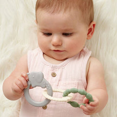 Itzy Ritzy Linkable Teething Ring Set, Elephant- ANB Baby