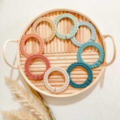 Itzy Ritzy Linking Ring Set, Neutral Rainbow - ANB BABY