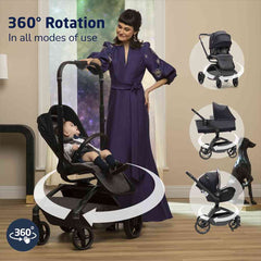 Maxi-Cosi Tana 360° Rotating Modular Stroller-Onyx Heritage-360 degree rotation mode - ANB BABY