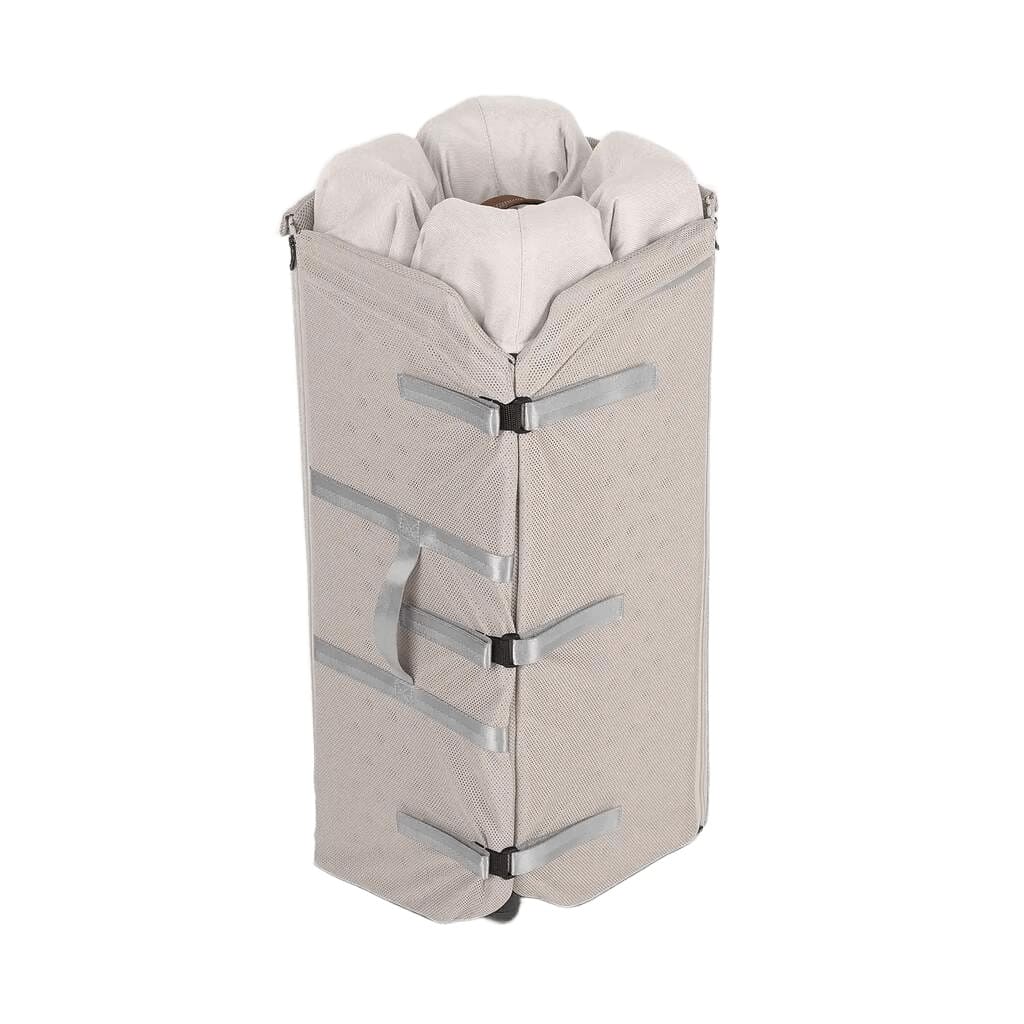 UPPAbaby Remi Travel Crib and Playard, Charlie-Sand Malenge, Folded - ANB Baby