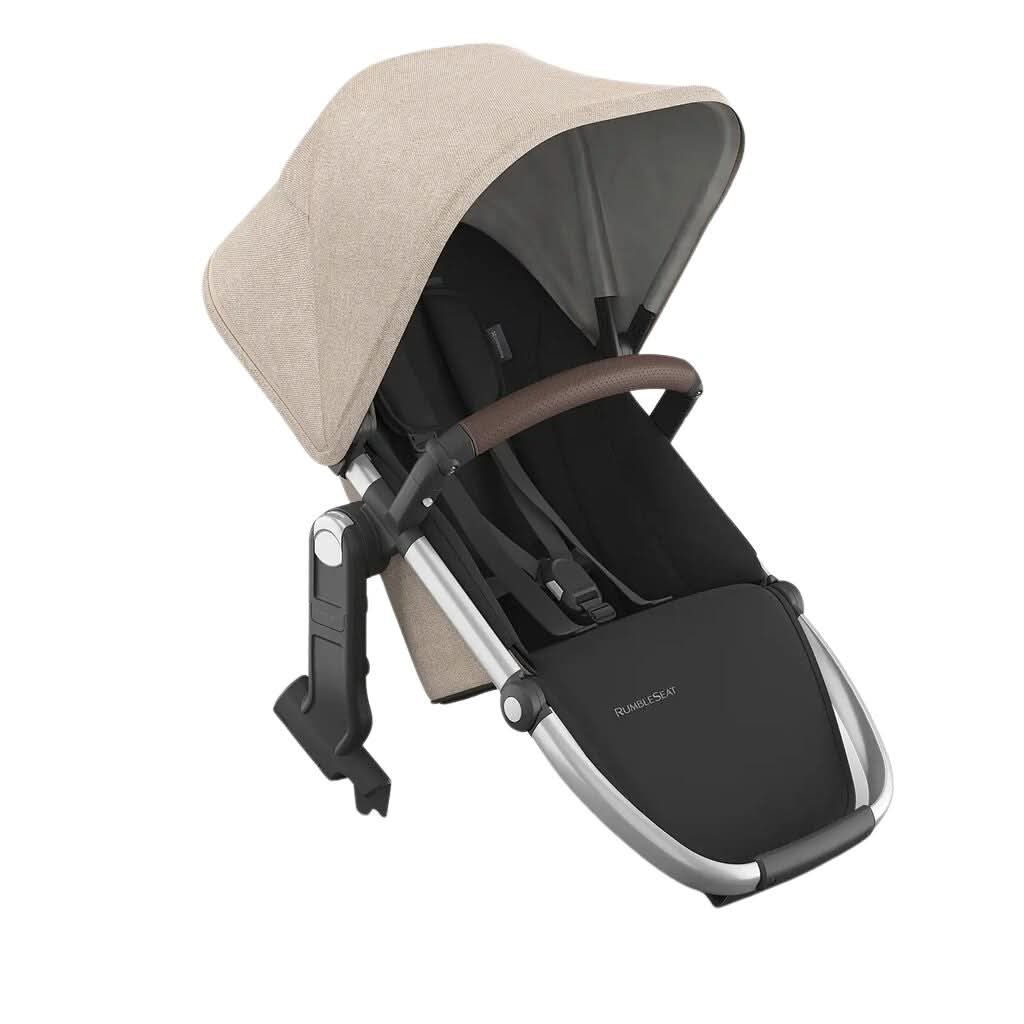 UPPAbaby RumbleSeat V3, Declan-Oat Mlange-Silver Frame-Chestnut Leather, Main - ANB Baby