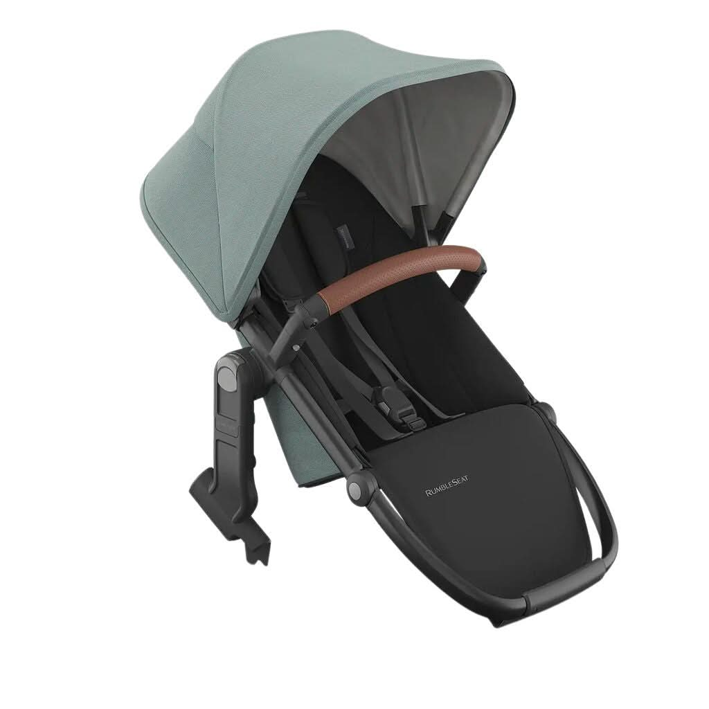 UPPAbaby RumbleSeat V3,Kenzi-Mystic Aqua-Carbon Frame-Saddle Leather - ANB Baby