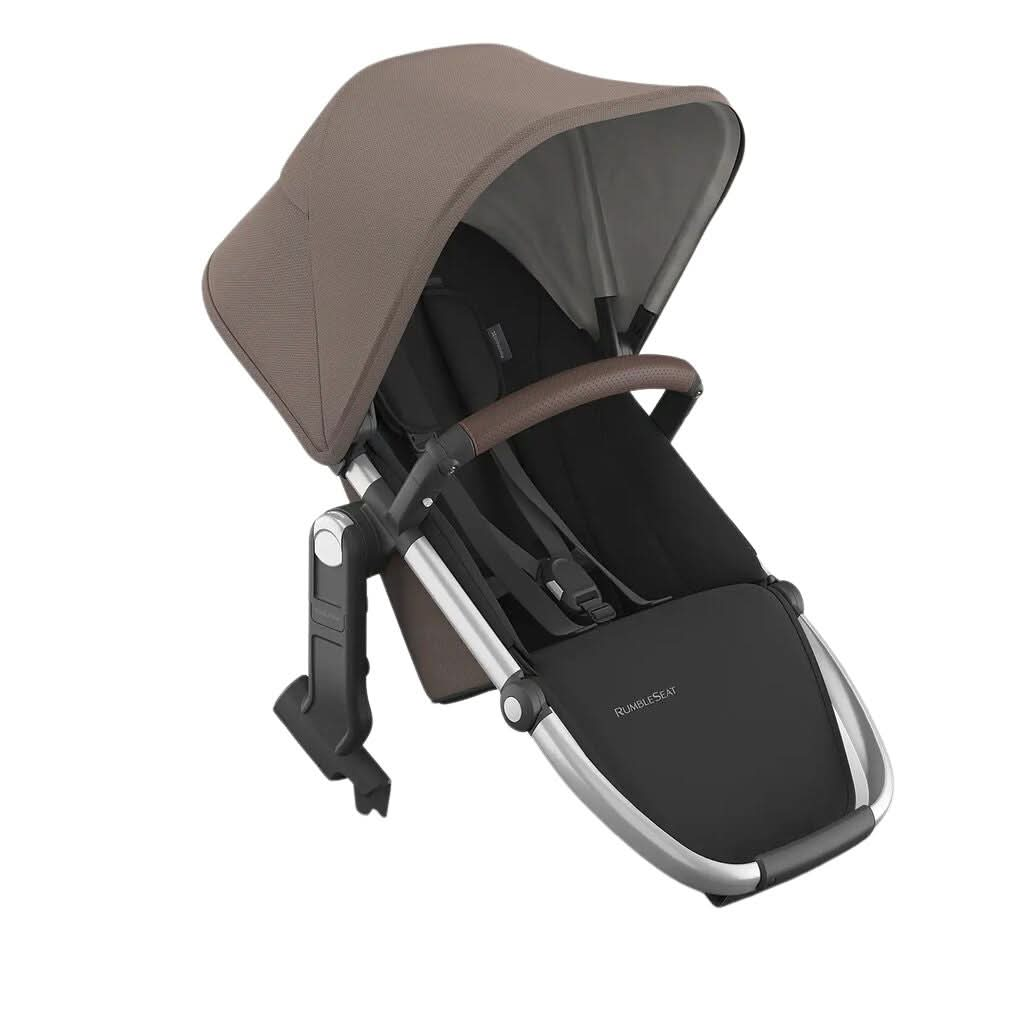 UPPAbaby RumbleSeat V3,Theo-Dark Taupe-Silver Frame-Chestnut Leather, Main - ANB Baby