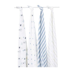 Aden & Anais Infant Boutique Classic Swaddle Blankets, Rock Star, 4 - pack, ANB BABY