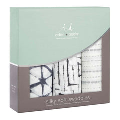 Aden & Anais Infant Boutique Silky Soft Swaddle Blankets, Pebble Shibori 3 - pack, ANB BABY