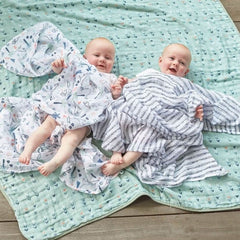 Aden & Anais Infant Essentials Muslin Swaddle Blankets, Dinotime, 4 - pack, ANB BABY