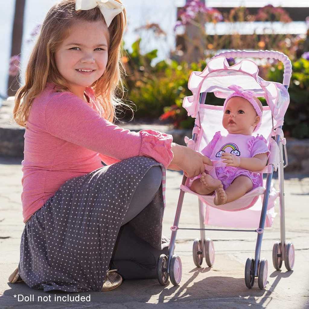 Adora Classic Pastel Pink Medium Shade Umbrella Stroller, ANB BABY