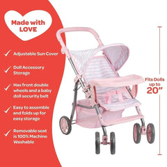 Adora Rainbow Rose Snack and Go Stroller, ANB BABY