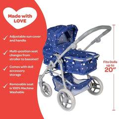 Adora Starry Night Doll Stroller 2 in 1 Convertible, ANB BABY