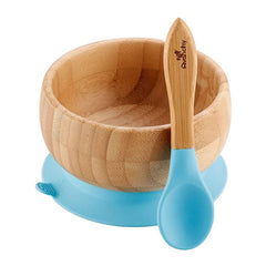 Avanchy Baby Bamboo Stay Put Suction Bowl + Spoon, ANB BABY