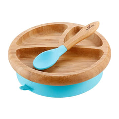 Avanchy Baby Bamboo Stay Put Suction Plate + Spoon, ANB BABY