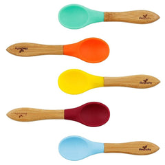 Avanchy Bamboo Baby Spoons 5 Pack - Multi Color, ANB BABY