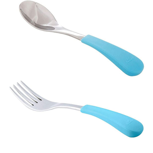 Avanchy Stainless Steel Baby Fork / Spoon, 2 Pack, ANB BABY