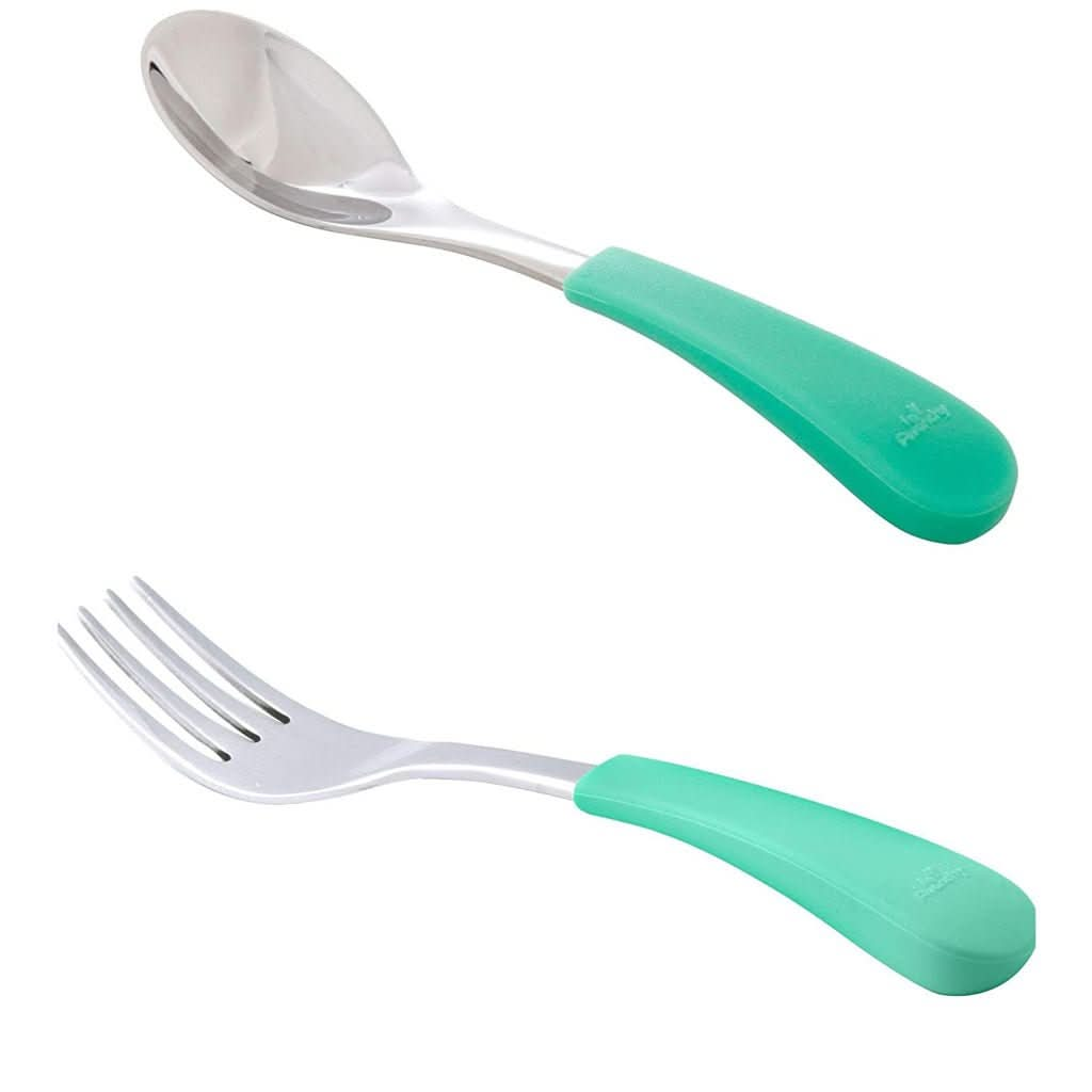 Avanchy Stainless Steel Baby Fork / Spoon, 2 Pack, ANB BABY