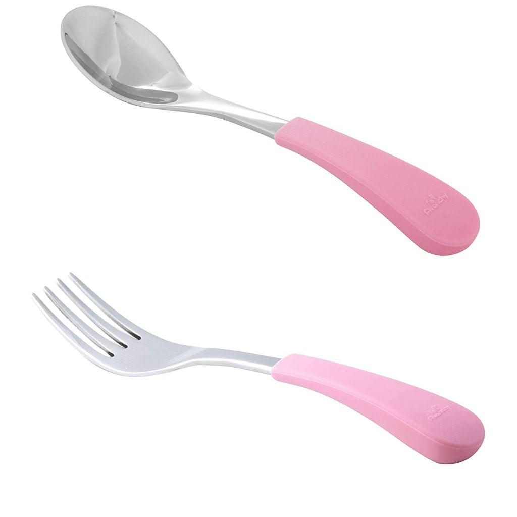 Avanchy Stainless Steel Baby Fork / Spoon, 2 Pack, ANB BABY