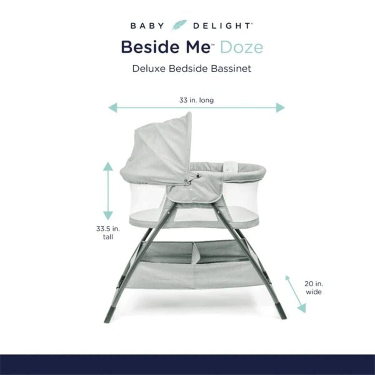 Baby Delight Beside Me Doze Deluxe Bedside Bassinet, 819956001173 - ANB Baby