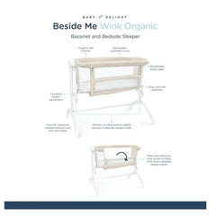 Baby Delight Beside Me Wink Organic Bassinet & Bedside Sleeper, ANB BABY