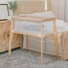 Baby Delight Heirloom Willow Organic Wood Bassinet, Organic Oat, 819956001791 - ANB Baby