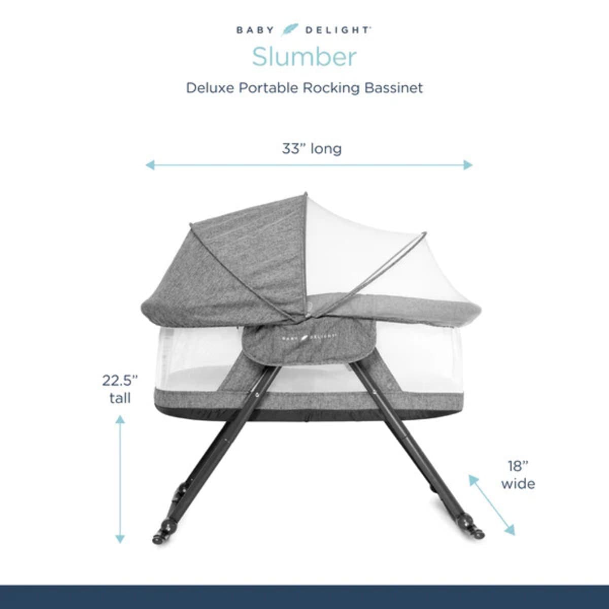 Baby Delight Slumber Deluxe Portable Rocking Bassinet, 819956000763 - ANB Baby