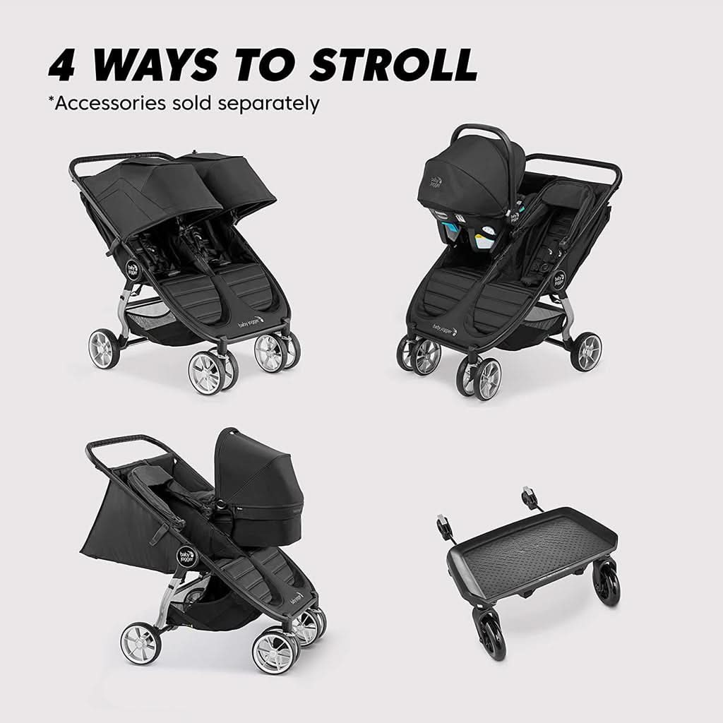 Baby Jogger City Mini 2 Double Baby Stroller, Jet, ANB BABY