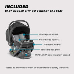 Baby Jogger City Mini GT2 + City GO 2 Travel System, Opulent Black, ANB BABY